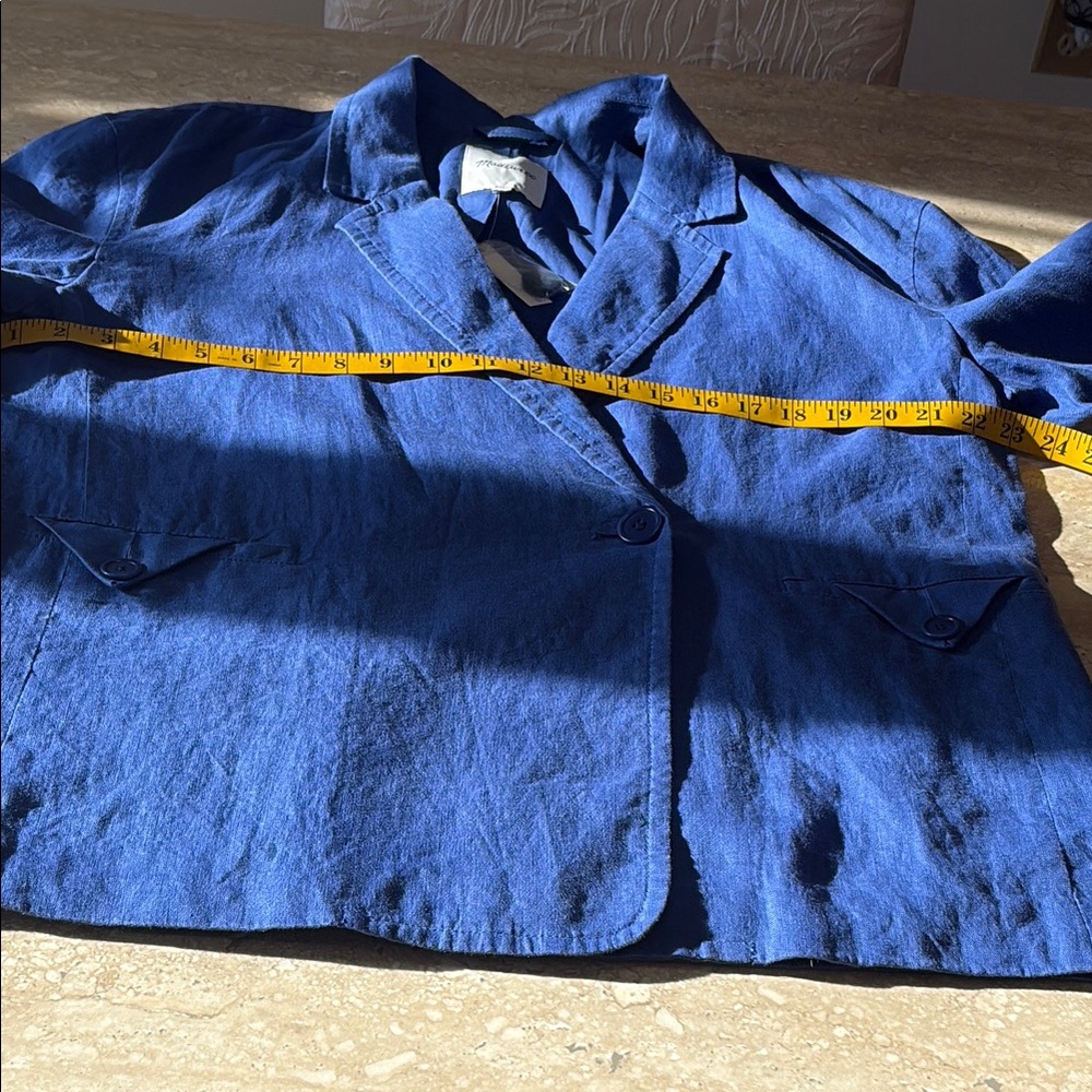 NWT Madewell Blue Blazer Double-Breasted Suit Jacket - Picture 11 of 13